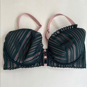 Victoria's Secret Teal and Pink Lace Bra